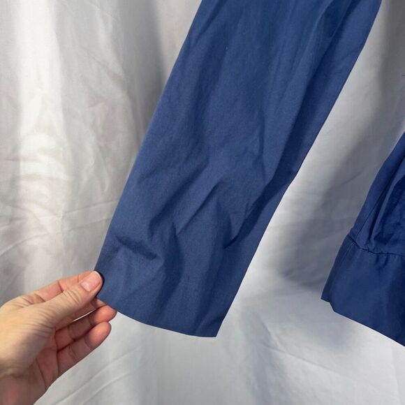 Halogen Scrunch Elastic Waist Peplum Dressy Statement Blouse Size MD Back Zip - Picture 5 of 9